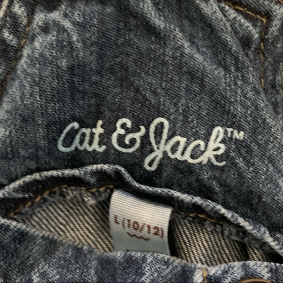 Girls Cat & Jack Denim Jean Overalls - Picture 4 of 5